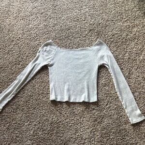 light grey  Long Sleeve Top